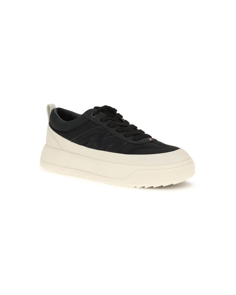Moncler Men's Black Calf Leather Bos Taurus Athletic Sneakers Black