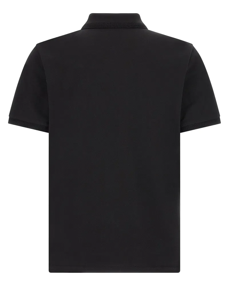 Moncler Men's Black Cotton Polo Shirt Black