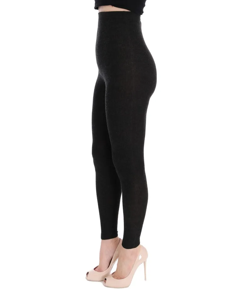 Dolce & Gabbana Women Gray Cashmere Stretch Tights Clothing Gray