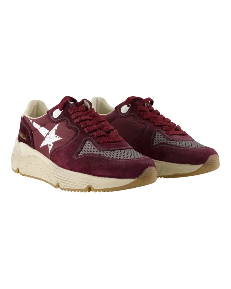 Golden Goose Women's Suede & Mesh Sneaker Burgundy Burgundy