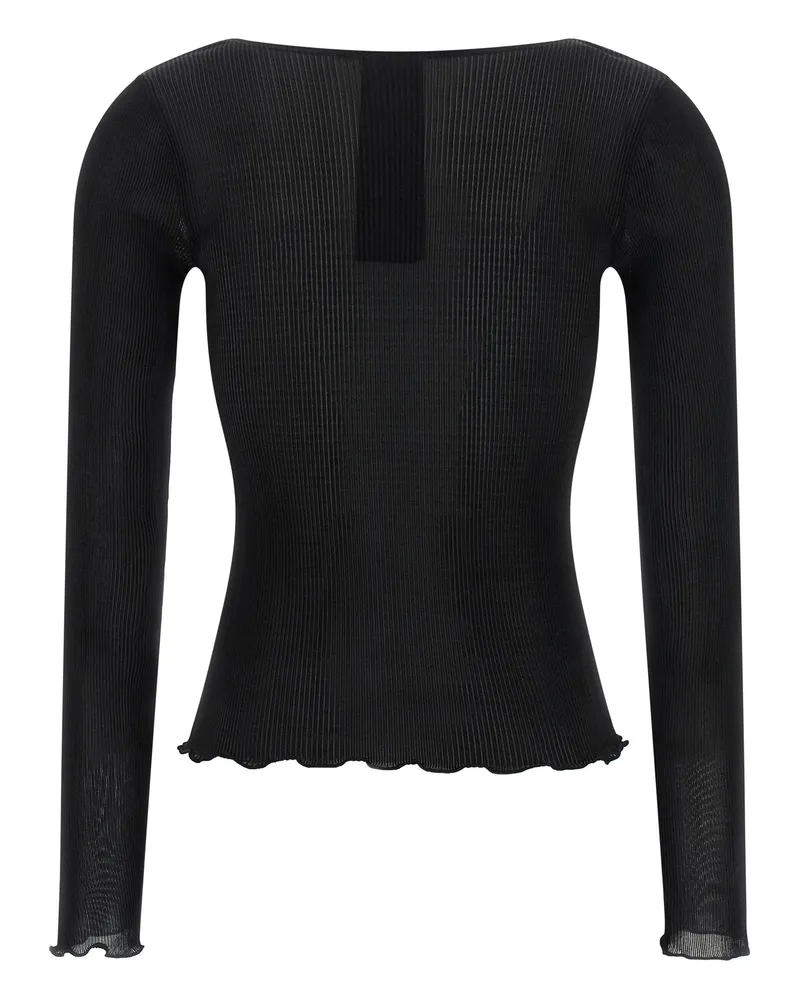 Saint Laurent Cassandre Blouse — Black Black