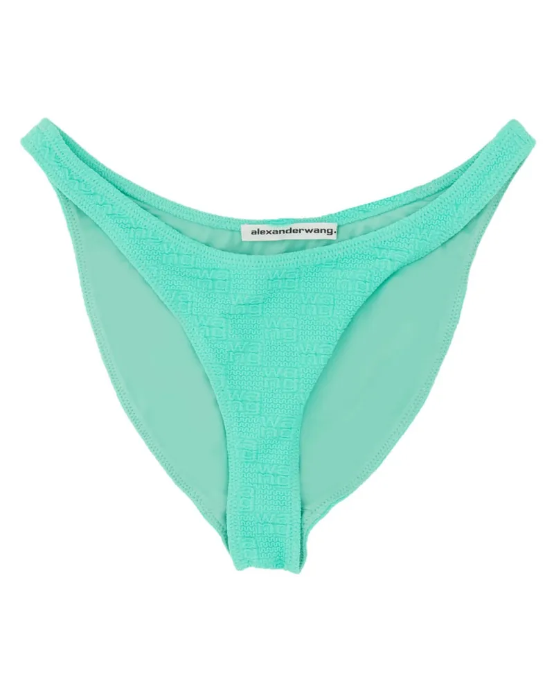 Alexander Wang Logo-Print Bikini Briefs — Green Green