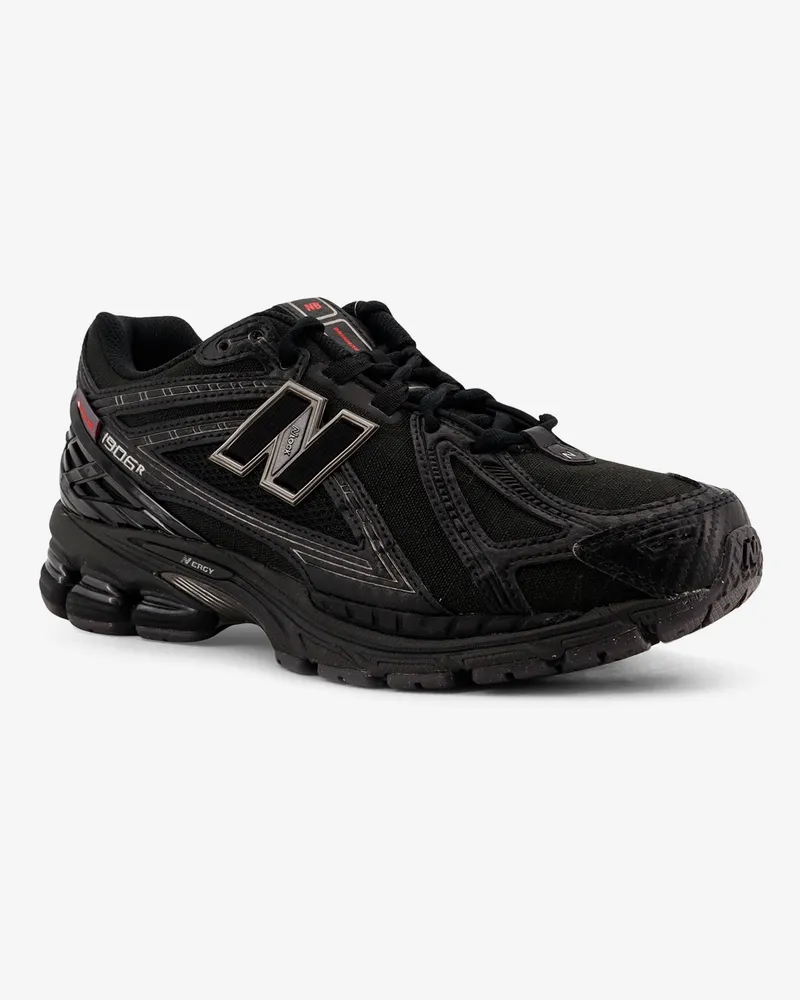 New Balance Men's Nylon Sneakers With Rubber Logo Patch Black Nylon-Rubber Trainers Nylon/rubber Black