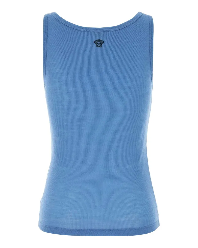 Versace 10236981a17548 1v440 Sky Exterior: Virgin Wool Maglie Sweater Blue