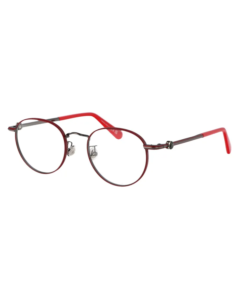 Moncler Men's Sunglasses Glossy Burgundy Metal Glasses & Frames Burgundy
