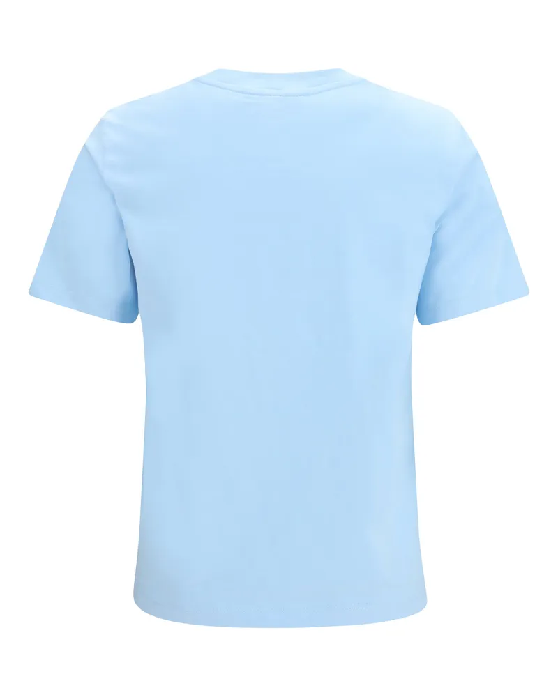 Fiorucci Women's Regular Poodle-Logo T-Shirt Light Blue Cotton T-Shirts And Polos Light
