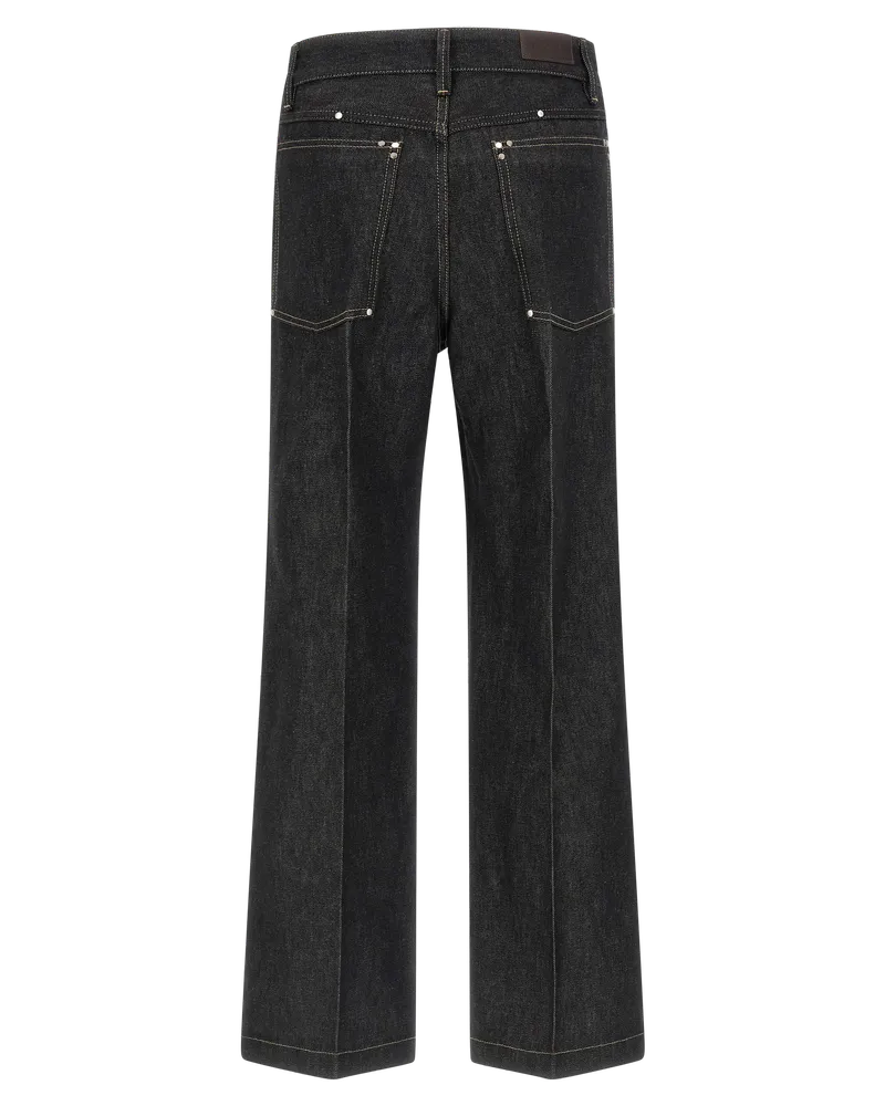 Christophe Lemaire Wide-Leg Denim Jeans — Black Black