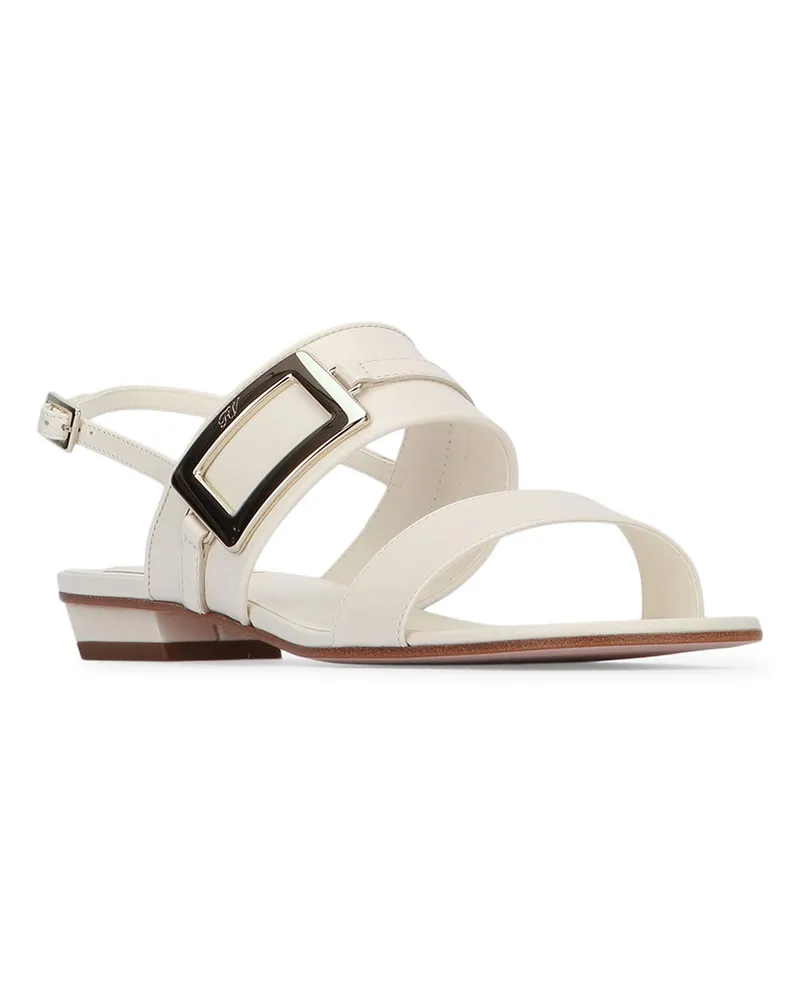 Roger Vivier Women's Metal Buckle Sandal 20 Cire Scarpe Con Tacco High Heel Shoes Beige