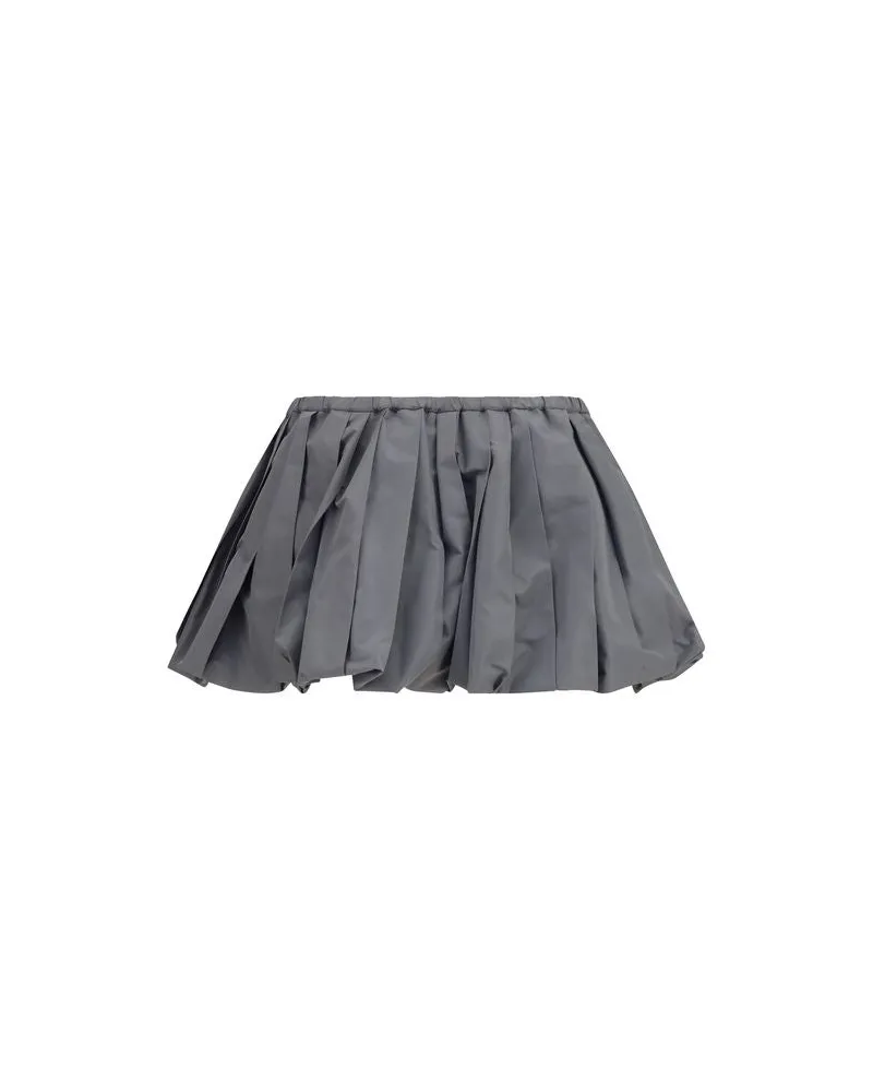 Miu Miu Women's Gray Polyester Mini Skirt Gray