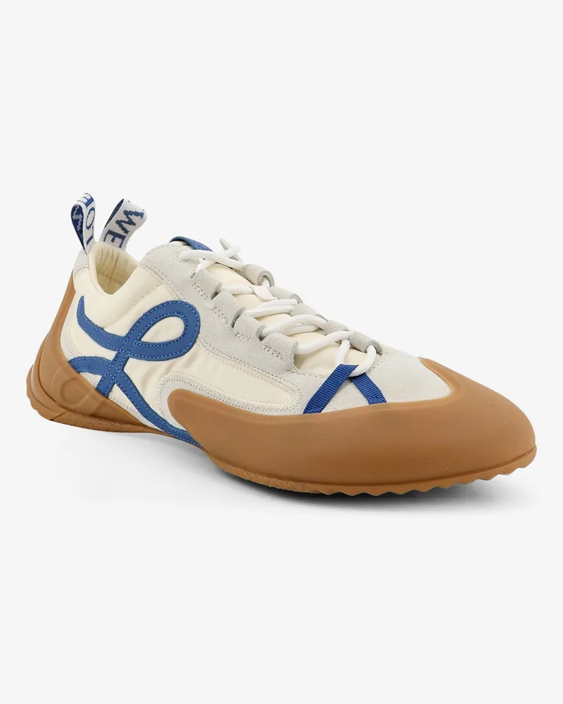 Loewe Men's Sneakers Grip Nylon-Suede White Trainers Nylon/suede White
