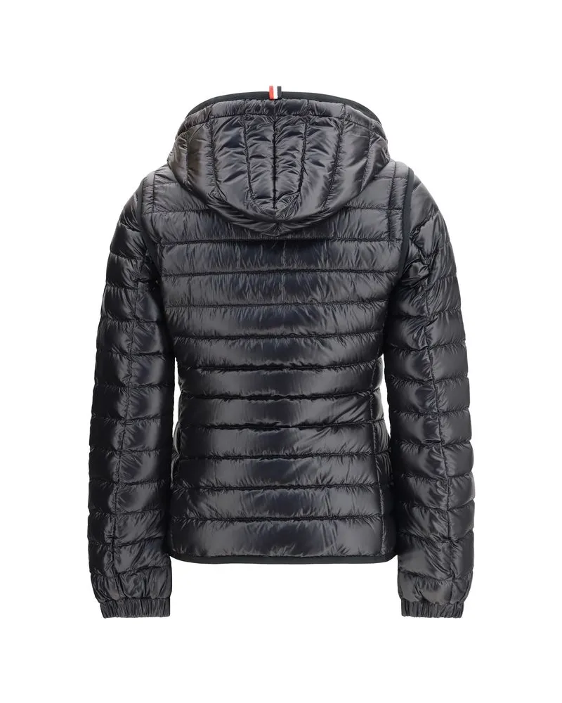 Moncler Women's Black Polyamide Full-Length Jacket Clothing Black