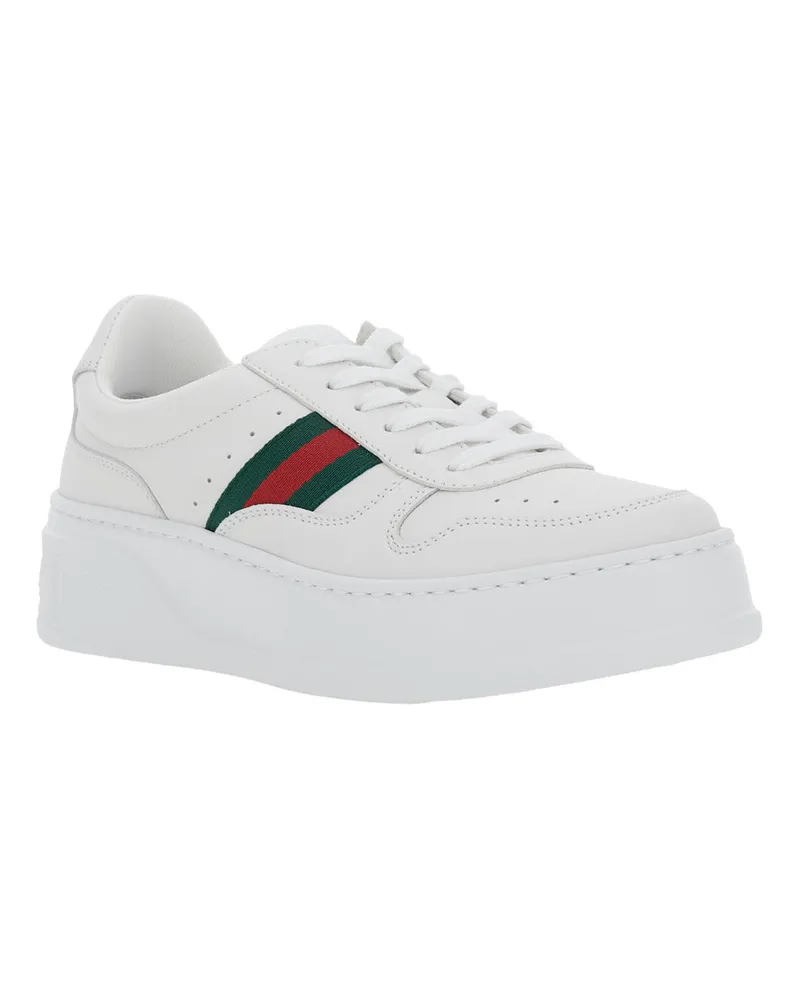 Gucci Women's Sneakers White Leather Calf Trainers White