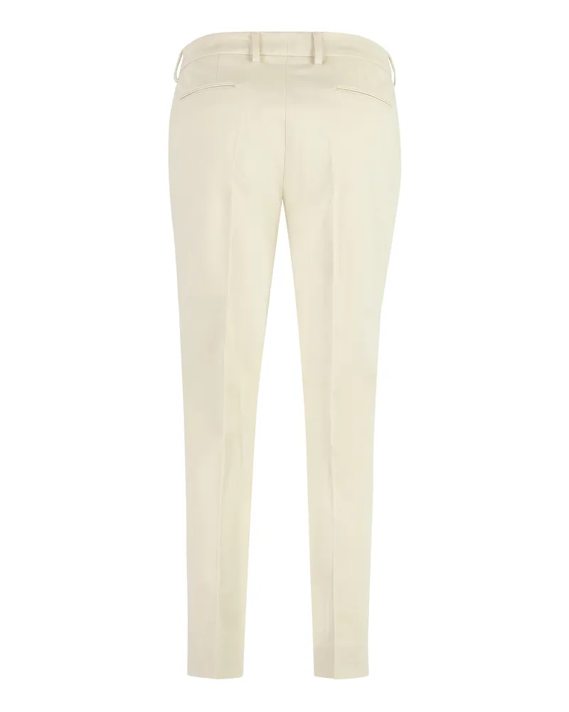 PT TORINO Women's New York Straight-Leg Trousers Panna Cotton Straight Beige