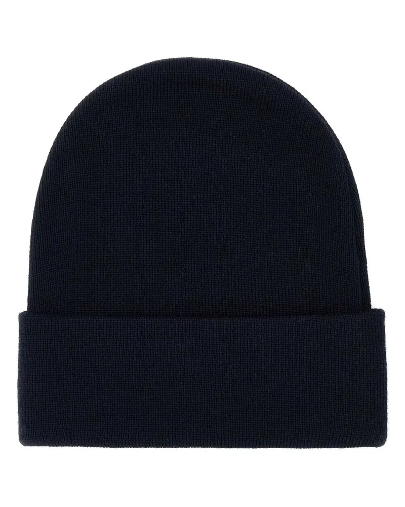 Gucci Men's Dark Blue Wool Beanie Hat Navydarkgreen Exterior: Cuffie Navy