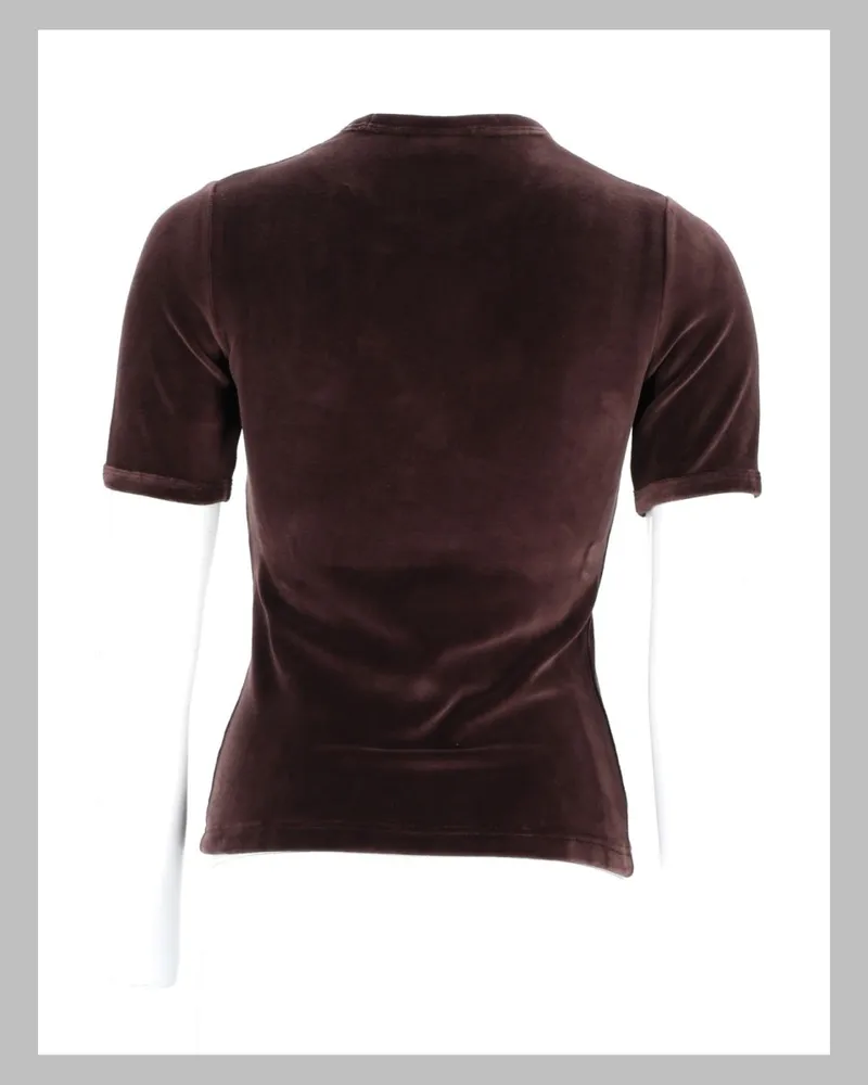 Courrèges Cotton Jersey T-Shirt — Brown Brown