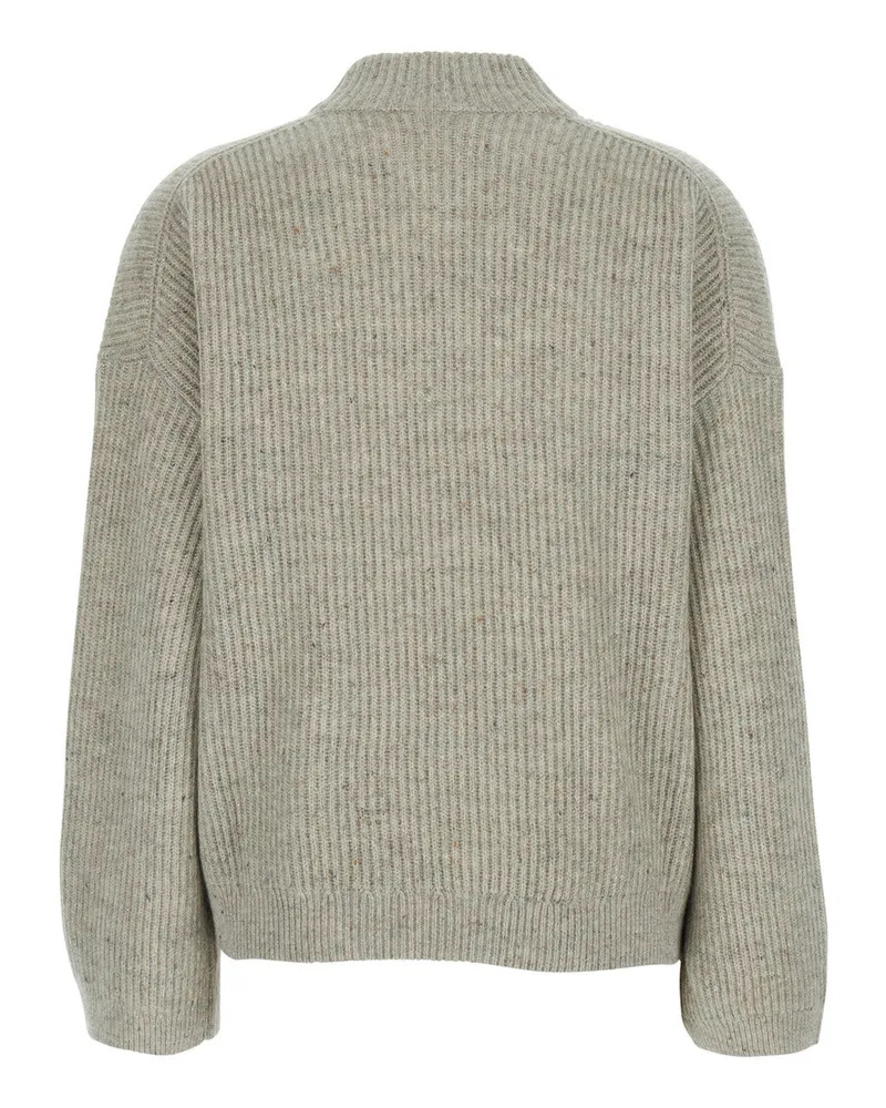 Brunello Cucinelli Women's Turtleneck Cashmere Sweater Grey Tops Top Gray