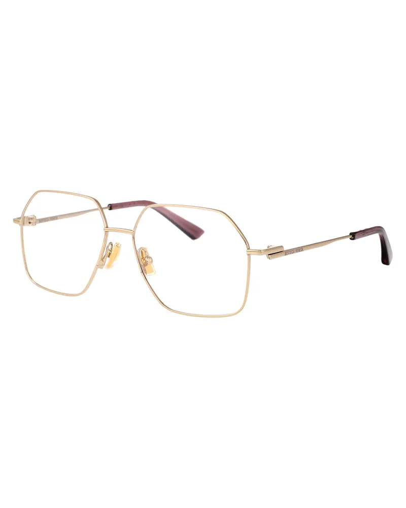 Bottega Veneta Women's Sunglasses Bv1332o Gold Gold-Gold-Transparent Metal Glasses & Frames Gold/gold/transparent Gold