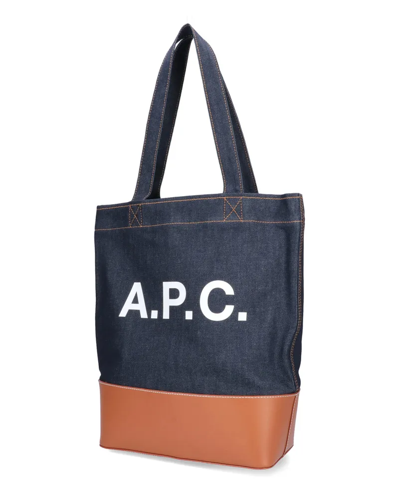 A.P.C. Women's  Bags Blue Cotton Navy
