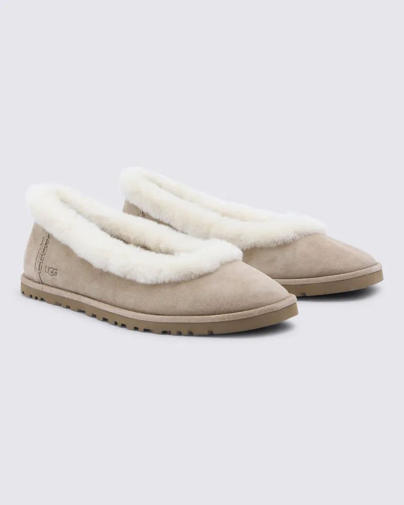 UGG Women's Flat Shoes Sand _cover Tex-Le Sole El Tex/le Beige