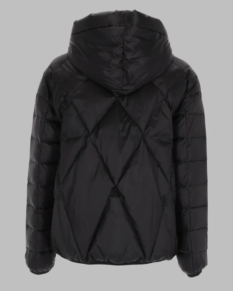 Fay Argyle Degradé Quilted Down Jacket — Black Black