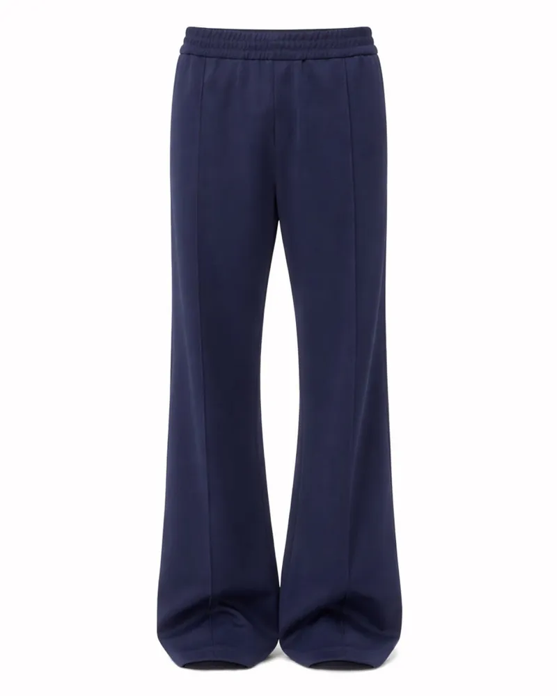 Valentino Garavani V-Logo Cotton-Blend Trousers — Blue Blue