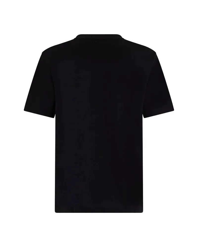 HUGO BOSS Logo-Print Cotton T-Shirt — Black Black