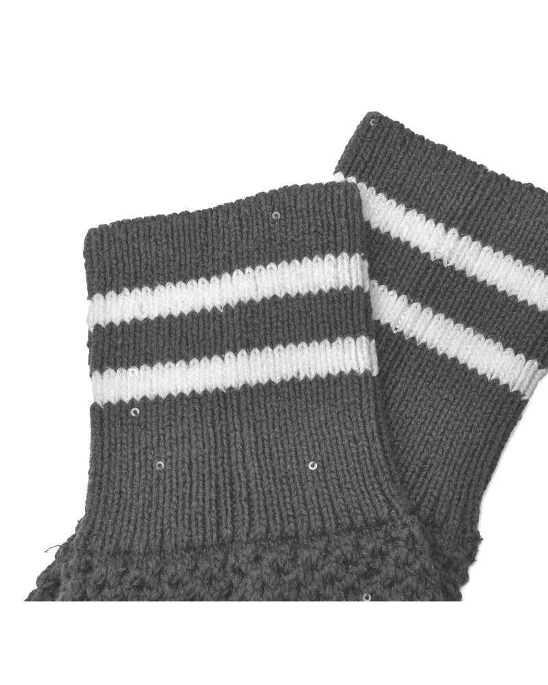Brunello Cucinelli Womens Dark Grey Knit Socks Clothing Gray
