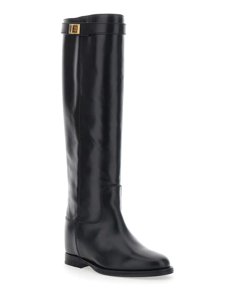 Via Roma 15 Women's Boots Smooth Leather Black Black