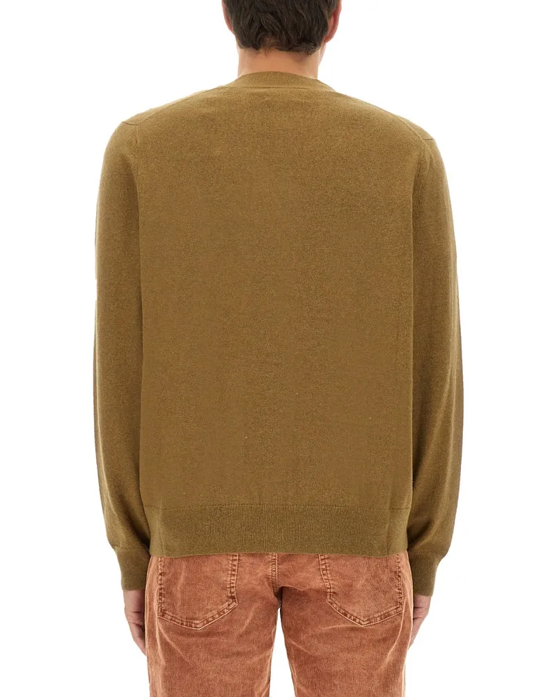 Isabel Marant Logo Cotton-Wool Blend Cardigan — Brown Brown