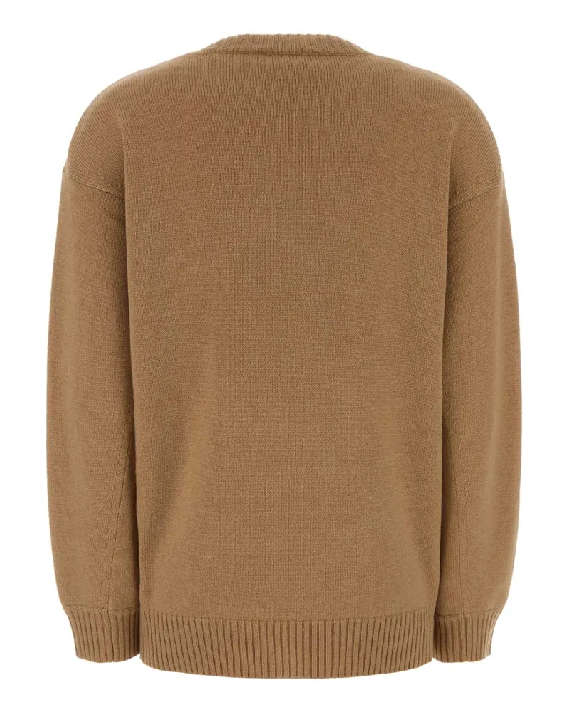 Max Mara Women's Camel Wool Blend Fido Sweater Cammello Exterior: Cashmere Maglieria Beige