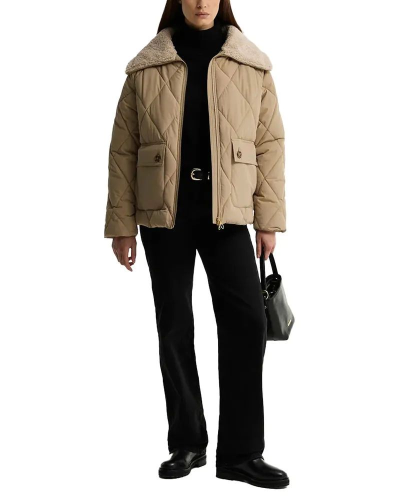 Barbour Eva Puffer Jacket — Beige Beige