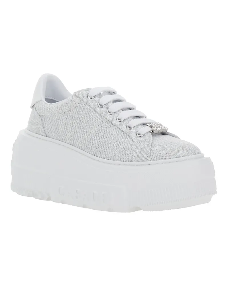 Casadei Women's Sneakers Nexus Grey Fabric Polyester Trainers Gray