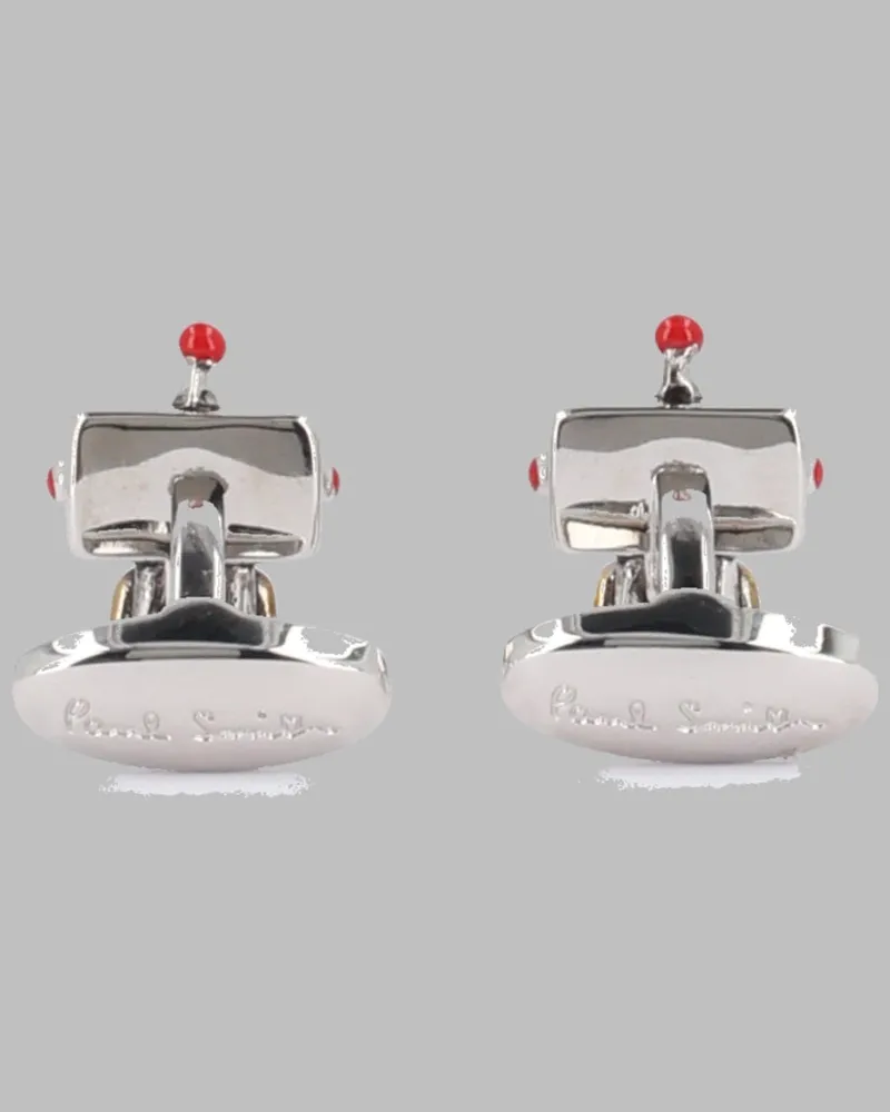 Paul Smith Robot-Shaped Cufflinks — Silver Silver