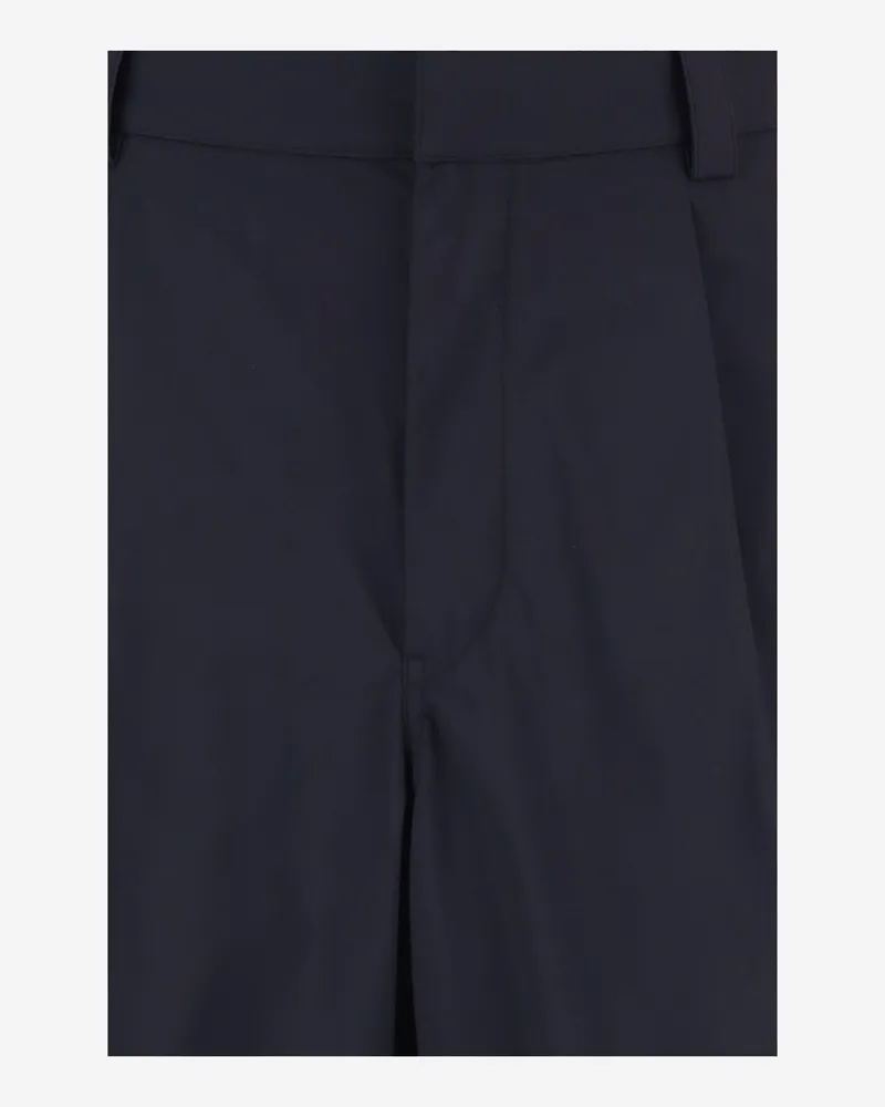 Bottega Veneta Men's Nylon Cargo Pants Dark Blue Polyester Trousers Navy