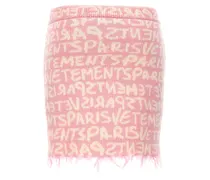 Graffiti Monogram Jacquard Skirt — Pink
