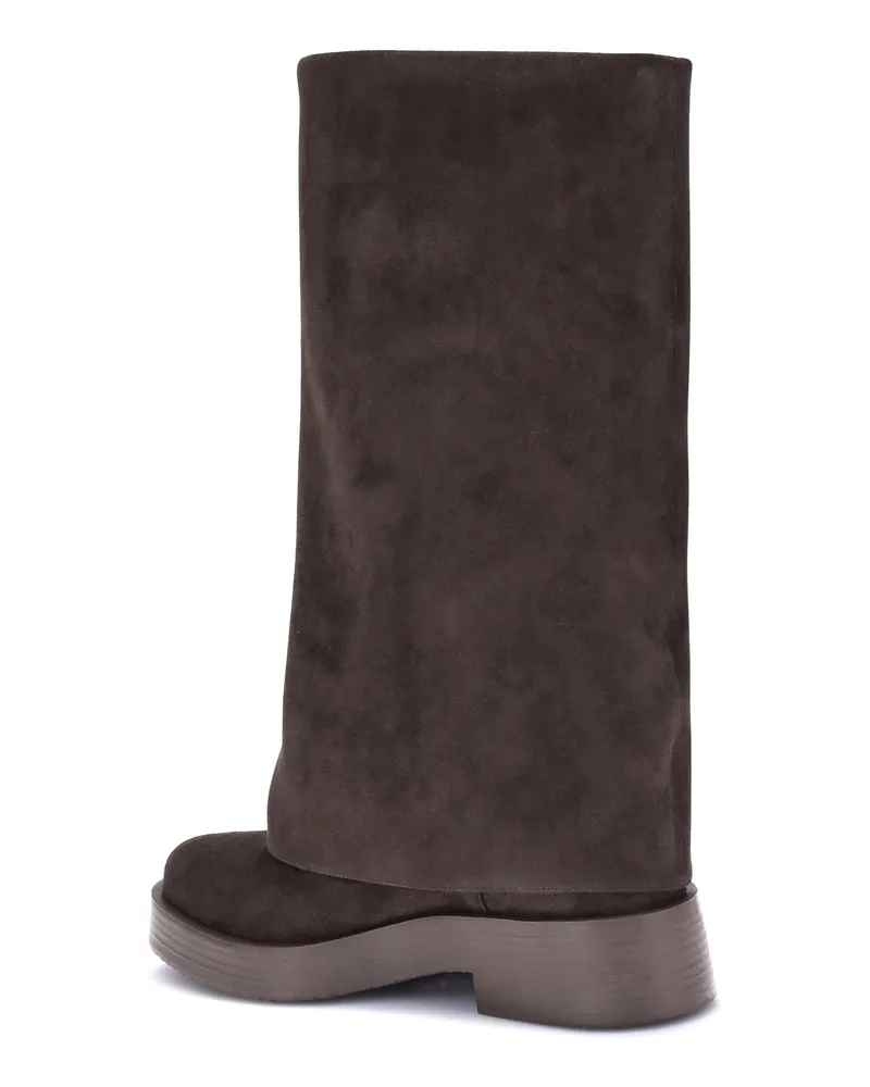 Casadei Women's Boots Charlie Carob Suede-Effect Polyester Brown