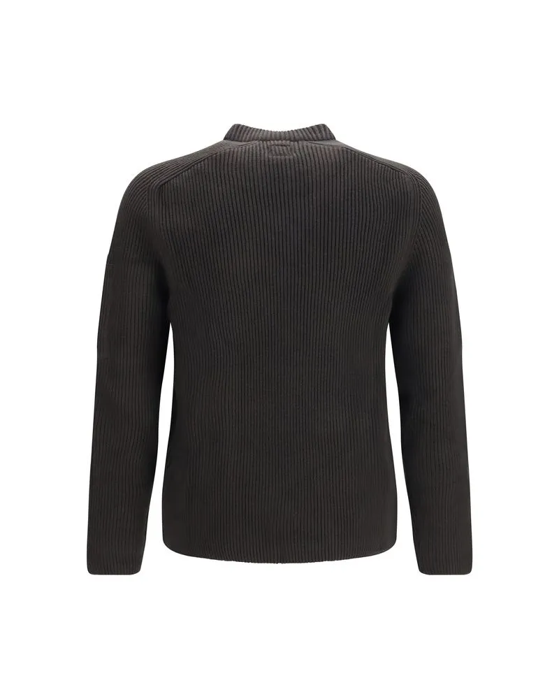 C.P. Company Full-Rib Cotton Knit Sweater — Brown Brown