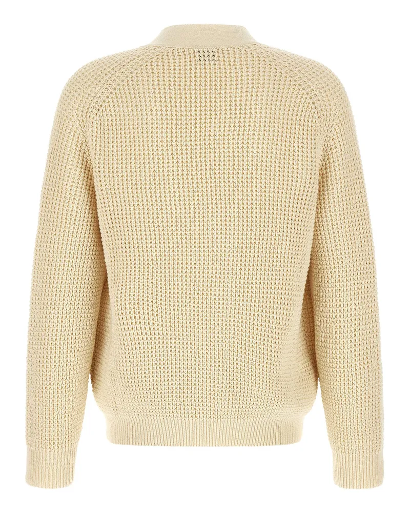 HUGO BOSS Honeycomb Cotton Blend Cardigan — cream Cream