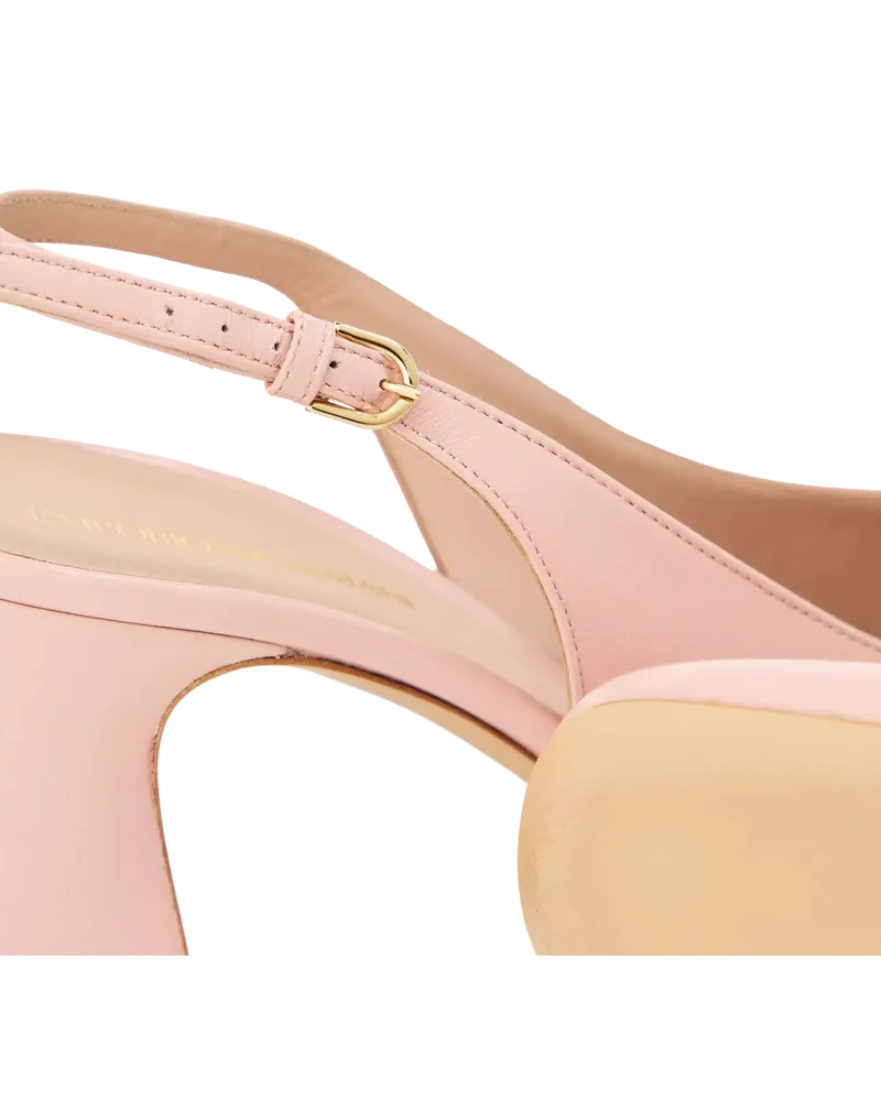 Emporio Armani Women's Patent Leather Slingback Pumps Pink Shoes Pink