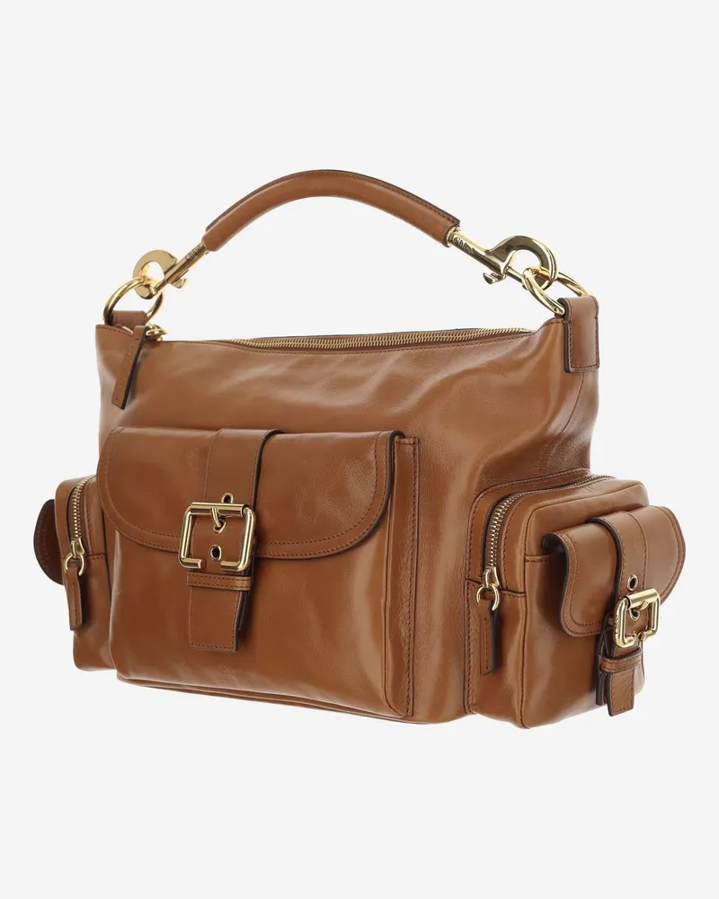 Chloé Women's Leather Camera Bag Brown Buffalo Shoulder Brown