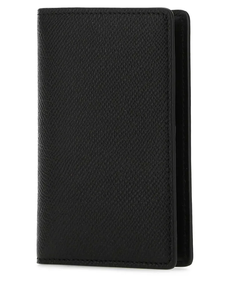 Maison Margiela Men's Black Leather Card Holder T8013 Exterior: Portafogli Wallet Black