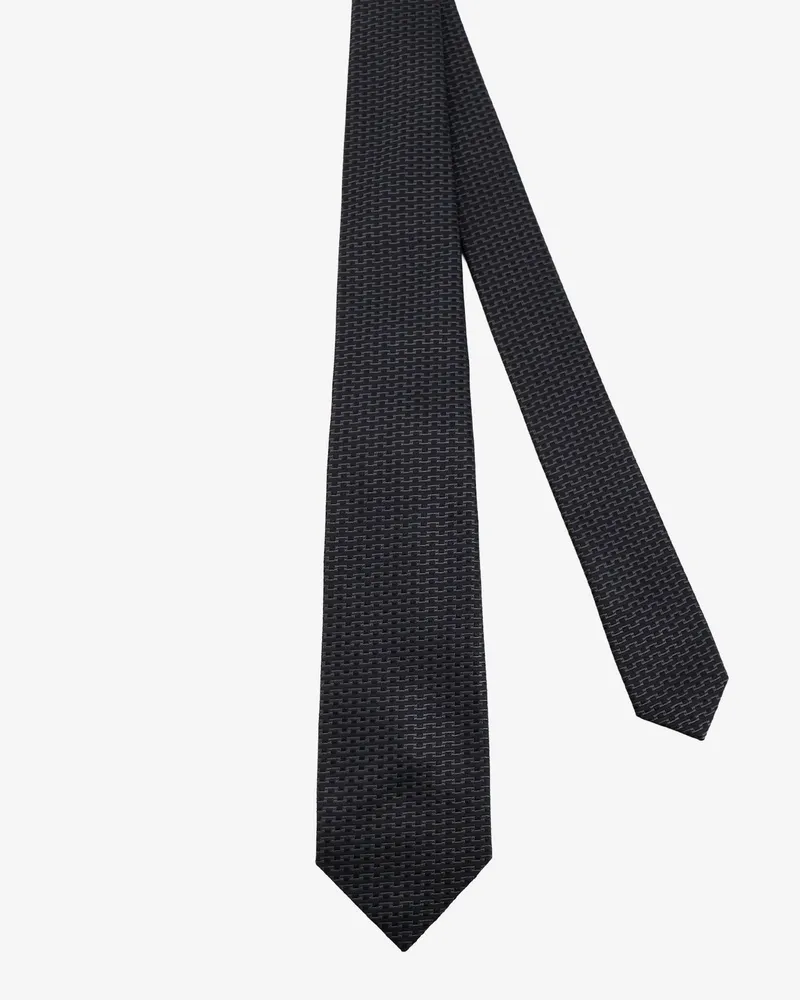 Kiton Men's Silk Tie Black Ties & Bow Black
