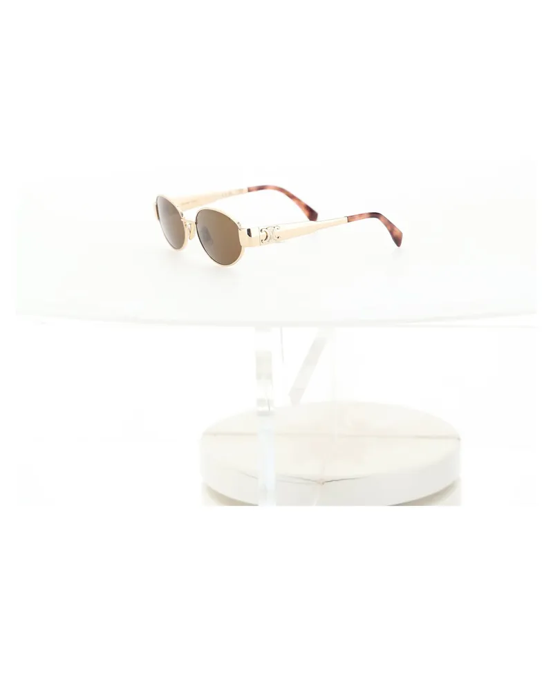Celine Women's Sunglasses Triomphe Rose Gold-Brown Metal Gold/brown Rose