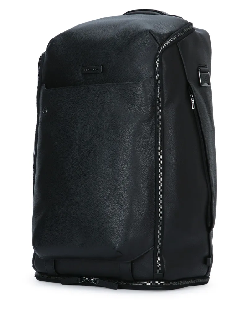 Piquadro Unisex Borsone Da Viaggio Pelle Portabile A Zaino N Valigie Suitcases Black