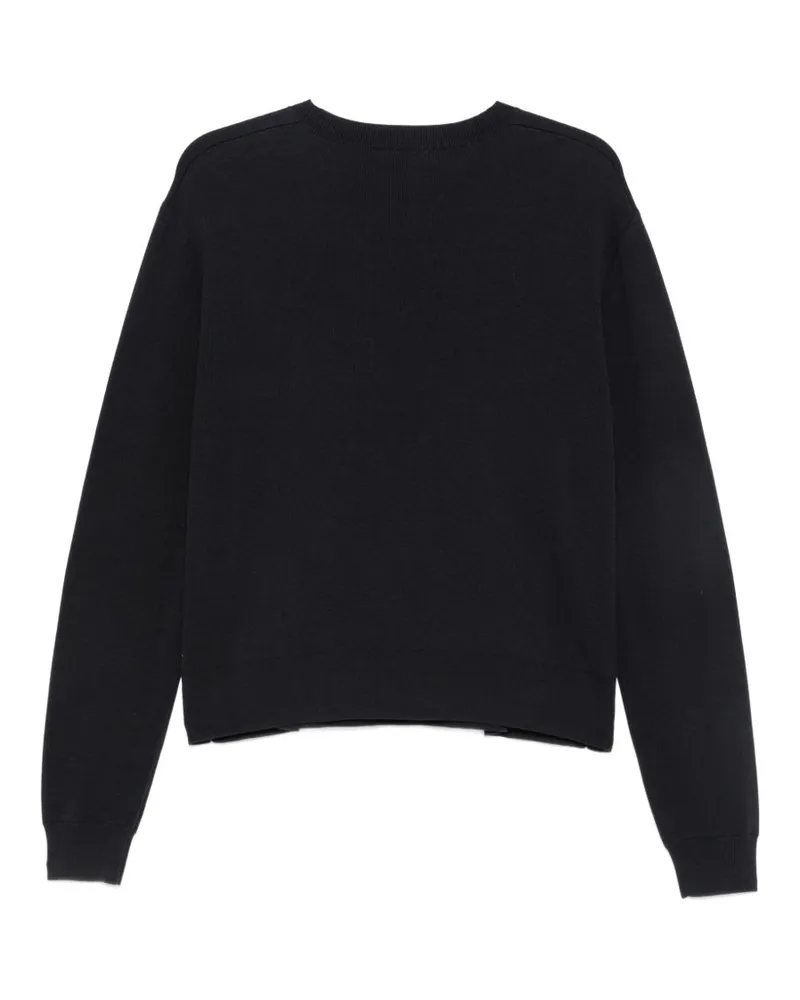 ALYSI Knitted Crewneck Sweatshirt — Navy Navy
