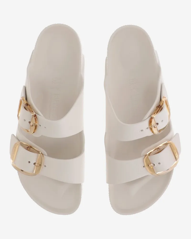Birkenstock Unisex Sandals Ariziona White Synthetic Slippers Flat Shoes White