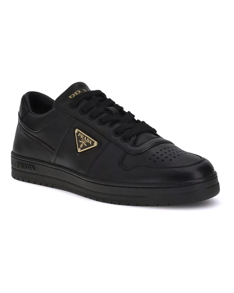 Prada Men's Leather Sneakers Downtown Black Trainers Black