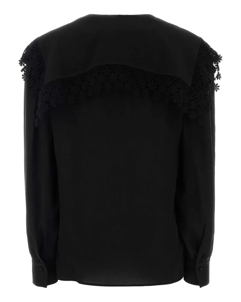 Chloé Women's Black Silk Shirt Exterior: Maglie Sweater Black