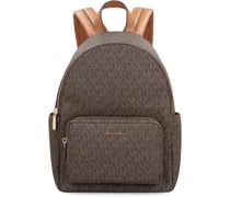 Logo-Monogram PVC Backpack — Brown