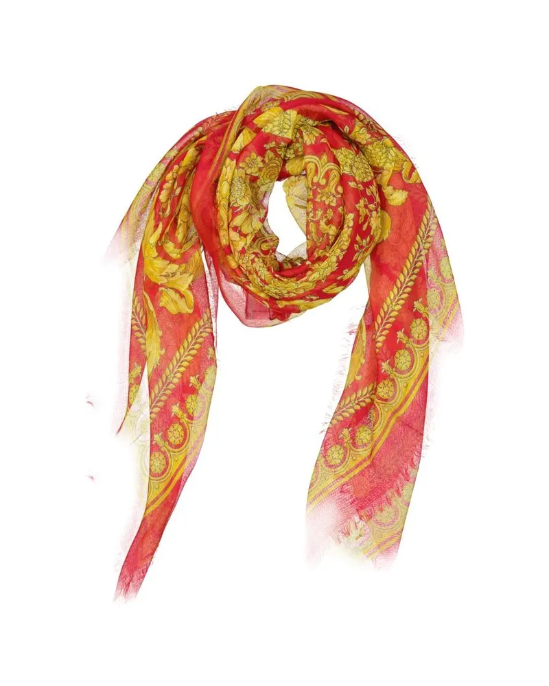 Versace Women's Multicolor Modal Scarf Red